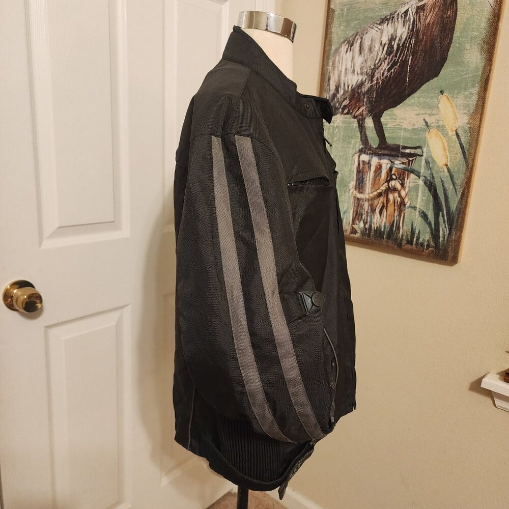 X Element Nylon Black Motorcycle Jacket Size Xl Z… - image 5